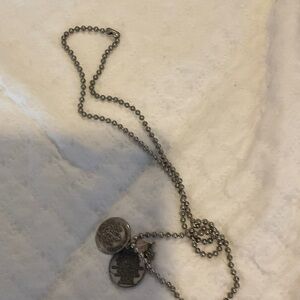 Silver Pendant Necklace serenity prayer